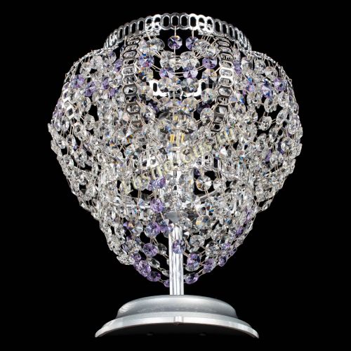 Настольная лампа Альфа №1 фиолетовая в Симферополе Гусь Хрустальный