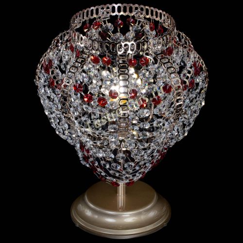 Настольная лампа Альфа №1 красная в Симферополе Гусь Хрустальный