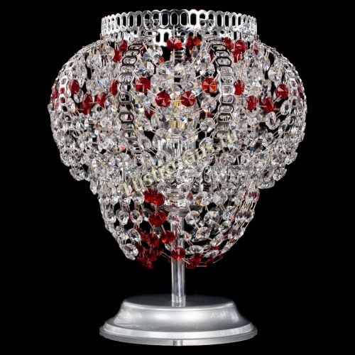 Настольная лампа Альфа №1 красная в Симферополе Гусь Хрустальный