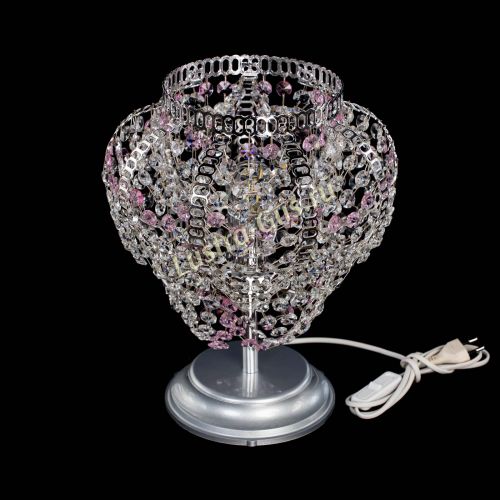 Настольная лампа Альфа №1 розовая в Симферополе Гусь Хрустальный