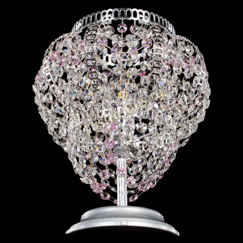 Настольная лампа Альфа №1 розовая в Симферополе Гусь Хрустальный