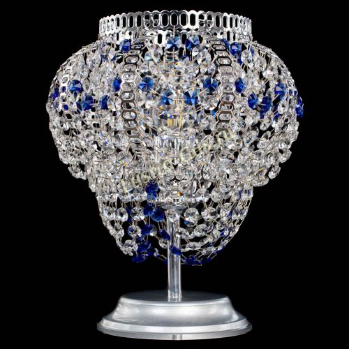 Настольная лампа Альфа №1 синяя в Симферополе Гусь Хрустальный