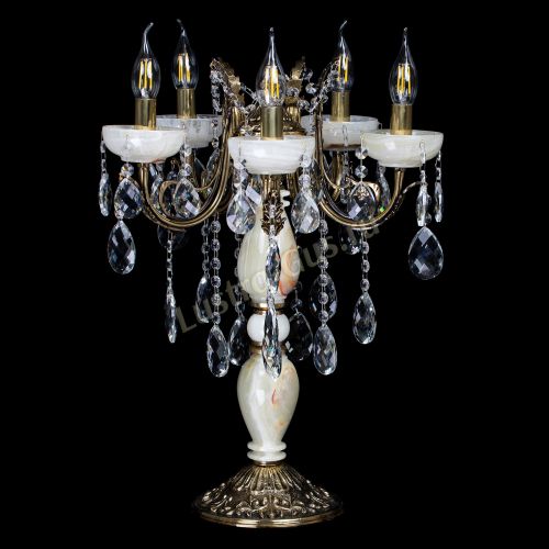 Настольная лампа Антик №5 с камнем в Симферополе Гусь Хрустальный