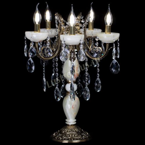 Настольная лампа Антик №5 с камнем в Симферополе Гусь Хрустальный