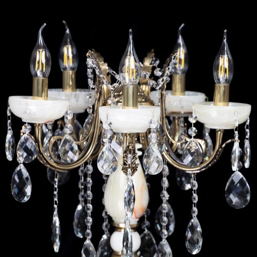 Настольная лампа Антик №5 с камнем в Симферополе Гусь Хрустальный