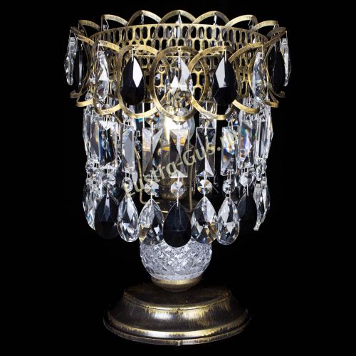 Настольная лампа Астра №1 под бронзу Черная в Симферополе Гусь Хрустальный