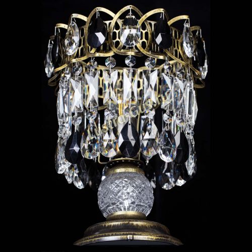 Настольная лампа Астра №1 под бронзу Черная в Симферополе Гусь Хрустальный