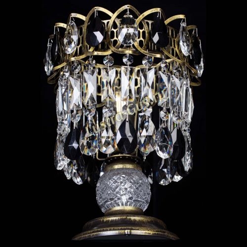 Настольная лампа Астра №1 под бронзу Черная в Симферополе Гусь Хрустальный