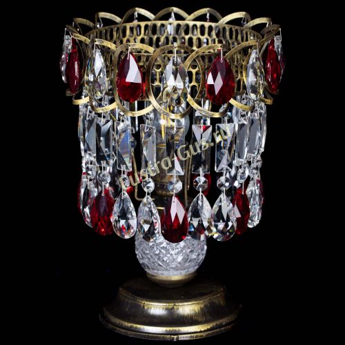 Настольная лампа Астра №1 под бронзу Красная в Симферополе Гусь Хрустальный