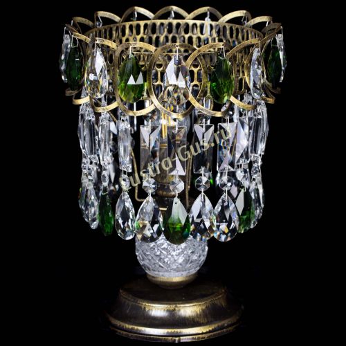 Настольная лампа Астра №1 под бронзу Зеленая в Симферополе Гусь Хрустальный