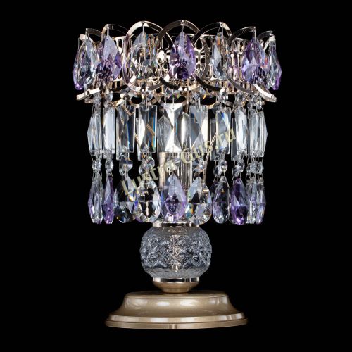 Настольная лампа Астра №1 фиолетовая в Симферополе Гусь Хрустальный