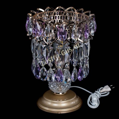 Настольная лампа Астра №1 фиолетовая в Симферополе Гусь Хрустальный