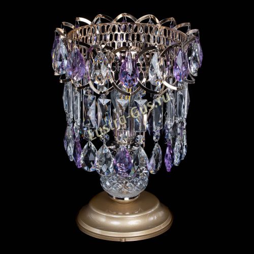 Настольная лампа Астра №1 фиолетовая в Симферополе Гусь Хрустальный