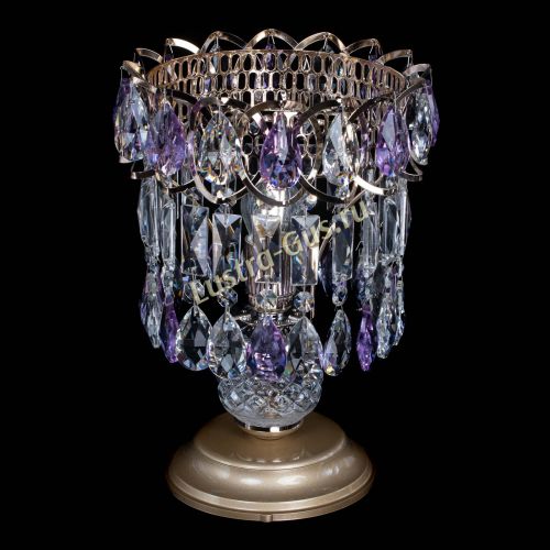 Настольная лампа Астра №1 фиолетовая в Симферополе Гусь Хрустальный