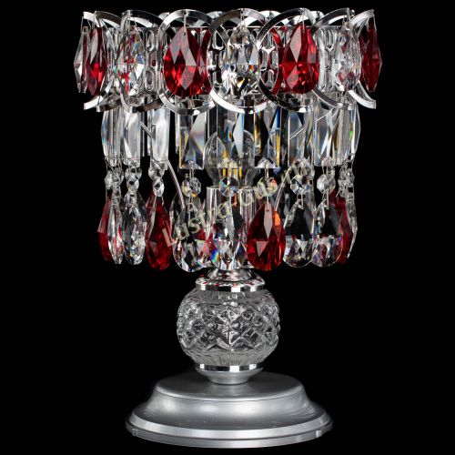 Настольная лампа Астра №1 красная в Симферополе Гусь Хрустальный