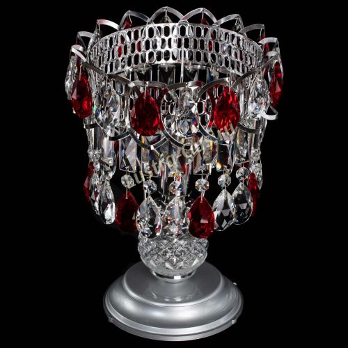 Настольная лампа Астра №1 красная в Симферополе Гусь Хрустальный