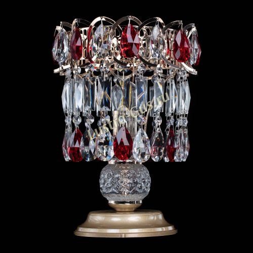 Настольная лампа Астра №1 красная в Симферополе Гусь Хрустальный
