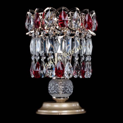 Настольная лампа Астра №1 красная в Симферополе Гусь Хрустальный