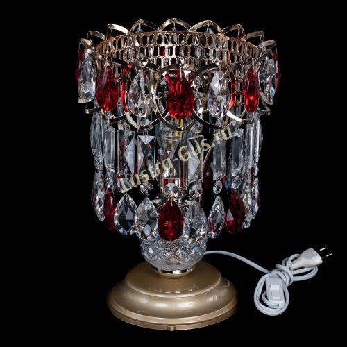 Настольная лампа Астра №1 красная в Симферополе Гусь Хрустальный