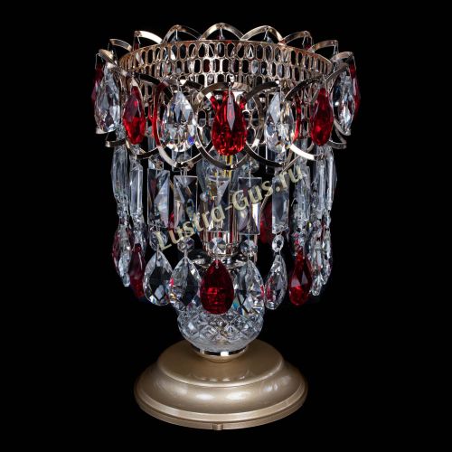 Настольная лампа Астра №1 красная в Симферополе Гусь Хрустальный