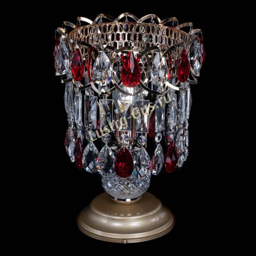 Настольная лампа Астра №1 красная в Симферополе Гусь Хрустальный