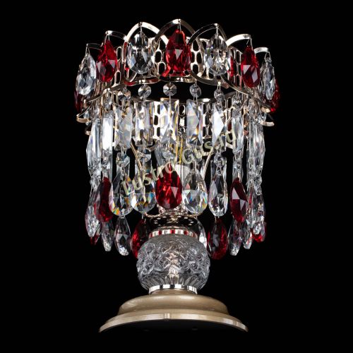 Настольная лампа Астра №1 красная в Симферополе Гусь Хрустальный