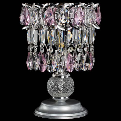 Настольная лампа Астра №1 розовая в Симферополе Гусь Хрустальный