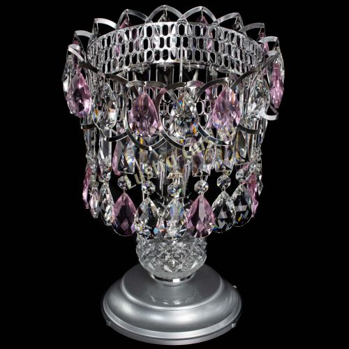 Настольная лампа Астра №1 розовая в Симферополе Гусь Хрустальный