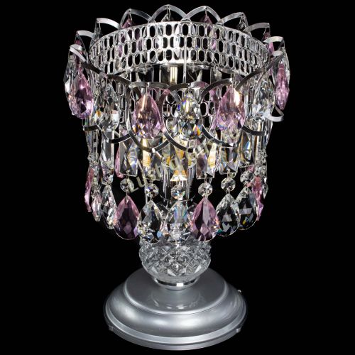 Настольная лампа Астра №1 розовая в Симферополе Гусь Хрустальный