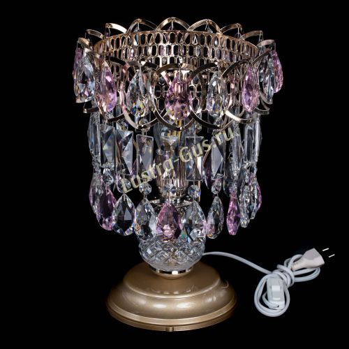 Настольная лампа Астра №1 розовая в Симферополе Гусь Хрустальный