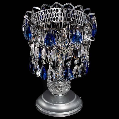 Настольная лампа Астра №1 синяя в Симферополе Гусь Хрустальный