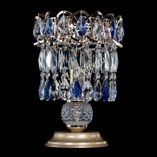 Настольная лампа Астра №1 синяя в Симферополе Гусь Хрустальный