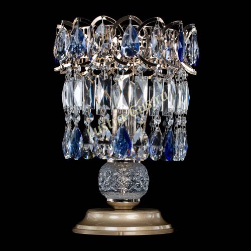 Настольная лампа Астра №1 синяя в Симферополе Гусь Хрустальный