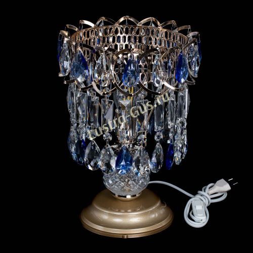 Настольная лампа Астра №1 синяя в Симферополе Гусь Хрустальный