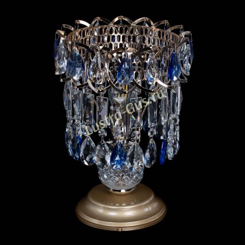 Настольная лампа Астра №1 синяя в Симферополе Гусь Хрустальный