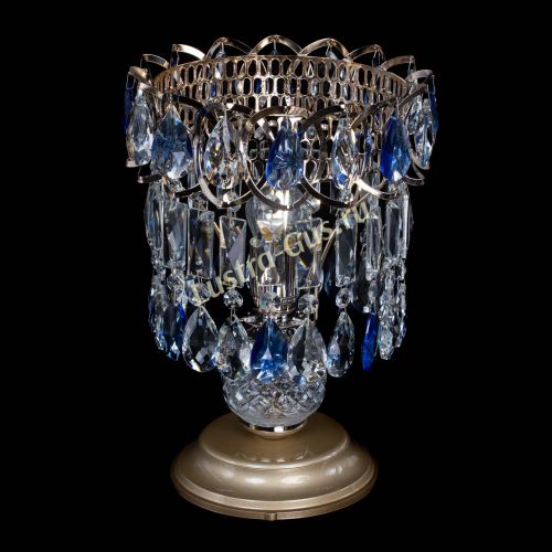 Настольная лампа Астра №1 синяя в Симферополе Гусь Хрустальный