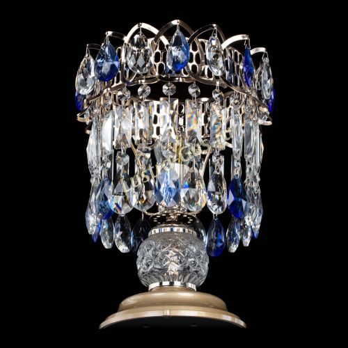 Настольная лампа Астра №1 синяя в Симферополе Гусь Хрустальный