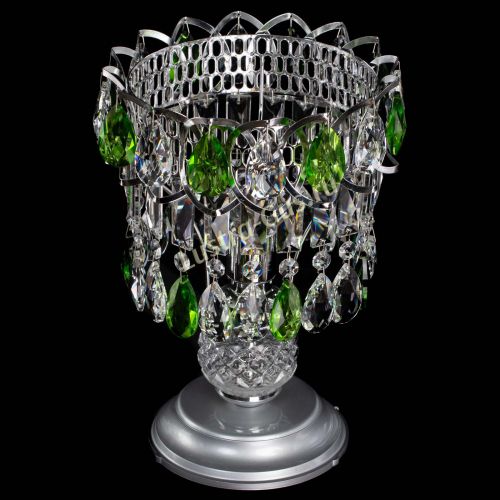 Настольная лампа Астра №1 зеленая в Симферополе Гусь Хрустальный