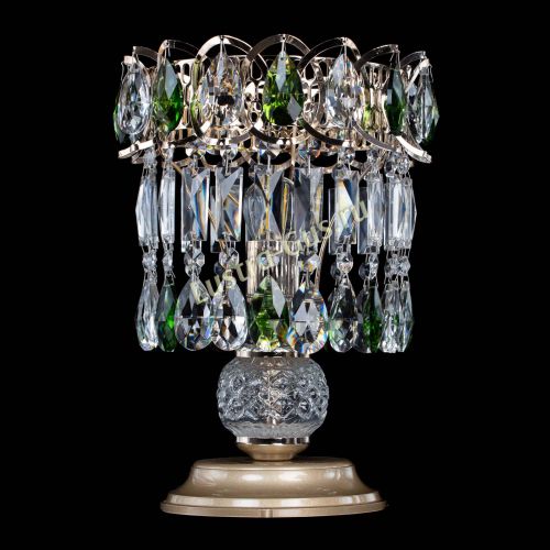 Настольная лампа Астра №1 зеленая в Симферополе Гусь Хрустальный