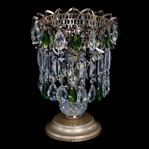 Настольная лампа Астра №1 зеленая в Симферополе Гусь Хрустальный