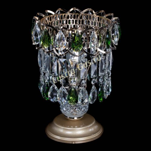 Настольная лампа Астра №1 зеленая в Симферополе Гусь Хрустальный