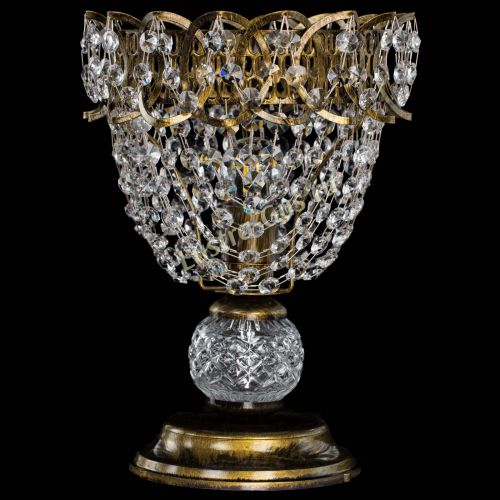 Настольная лампа Астра ажур №1 под бронзу в Симферополе Гусь Хрустальный