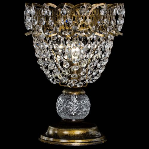 Настольная лампа Астра ажур №1 под бронзу в Симферополе Гусь Хрустальный