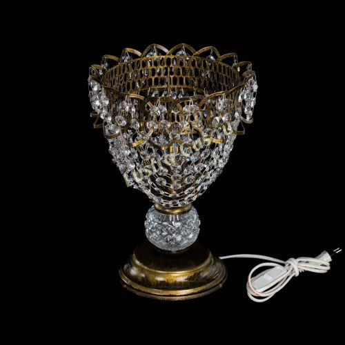 Настольная лампа Астра ажур №1 под бронзу в Симферополе Гусь Хрустальный