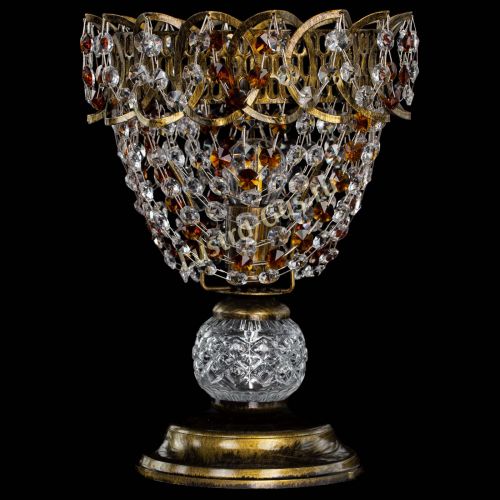 Настольная лампа Астра ажур №1 под бронзу Чайная в Симферополе Гусь Хрустальный