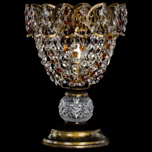 Настольная лампа Астра ажур №1 под бронзу Чайная в Симферополе Гусь Хрустальный