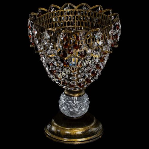 Настольная лампа Астра ажур №1 под бронзу Чайная в Симферополе Гусь Хрустальный