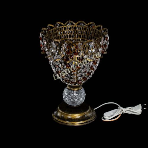 Настольная лампа Астра ажур №1 под бронзу Чайная в Симферополе Гусь Хрустальный