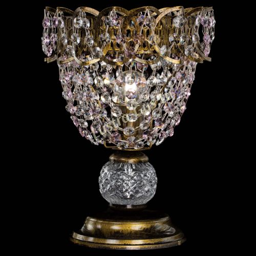 Настольная лампа Астра ажур №1 под бронзу Розовая в Симферополе Гусь Хрустальный