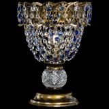 Настольная лампа Астра ажур №1 под бронзу Синяя в Симферополе